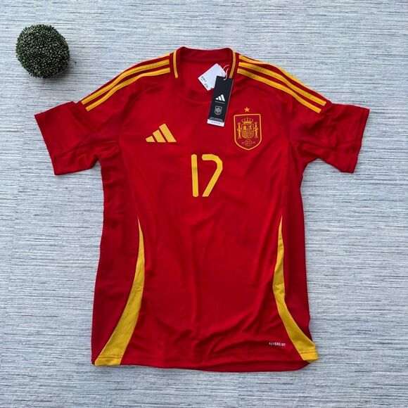 Adidas Other - Adidas Spain National Team #17 Williams Jr Soccer Jersey Red NWT Size Medium